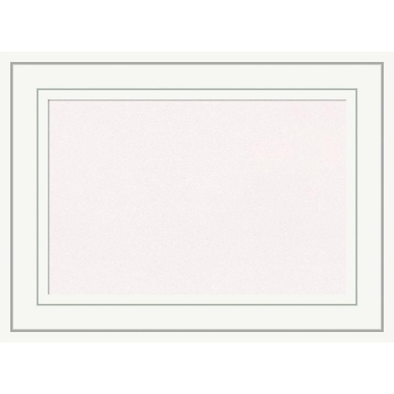 Amanti Art White Cork Board Wood Framed Craftsman White Bulletin Board 23 in. x 17 in.