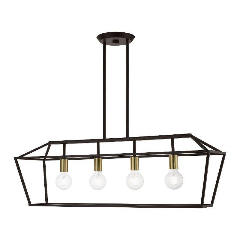 Livex Lighting Devone 4 - Light Chandelier in  Bronze/Antique Brass