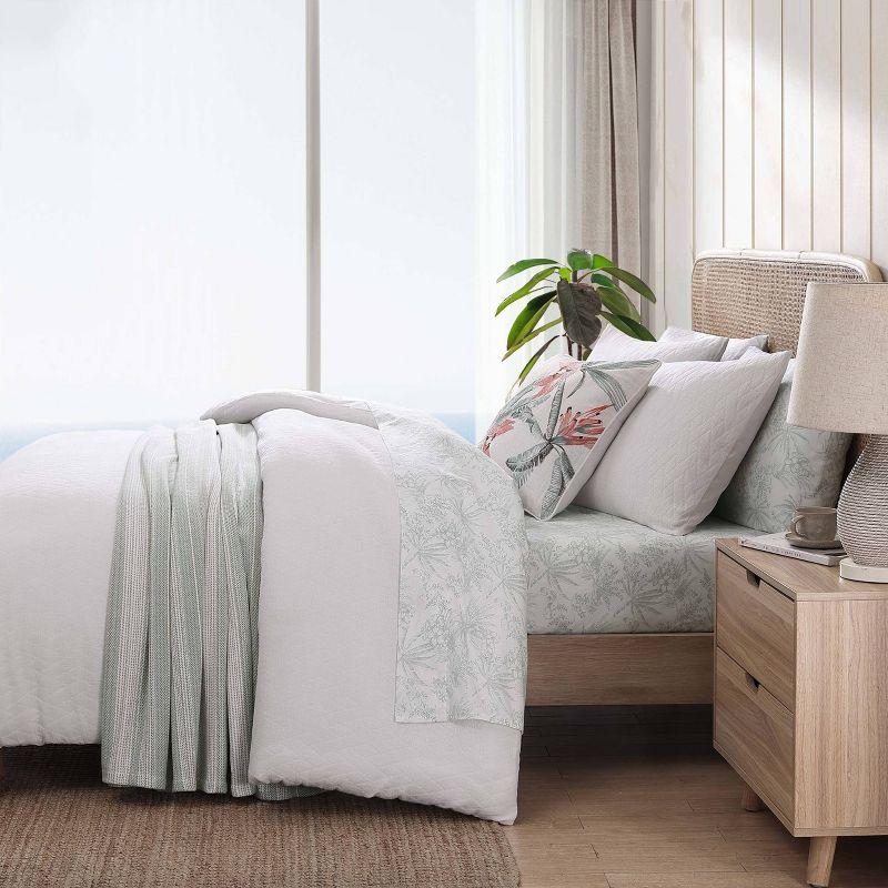 Tommy Bahama Wicker Solid White Duvet Cover Set