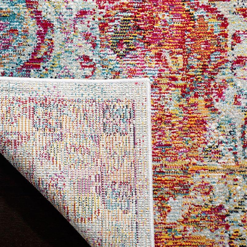 Crystal CRS505 Power Loomed Area Rug - Light Blue/Orange - 4'x6' - Safavieh.