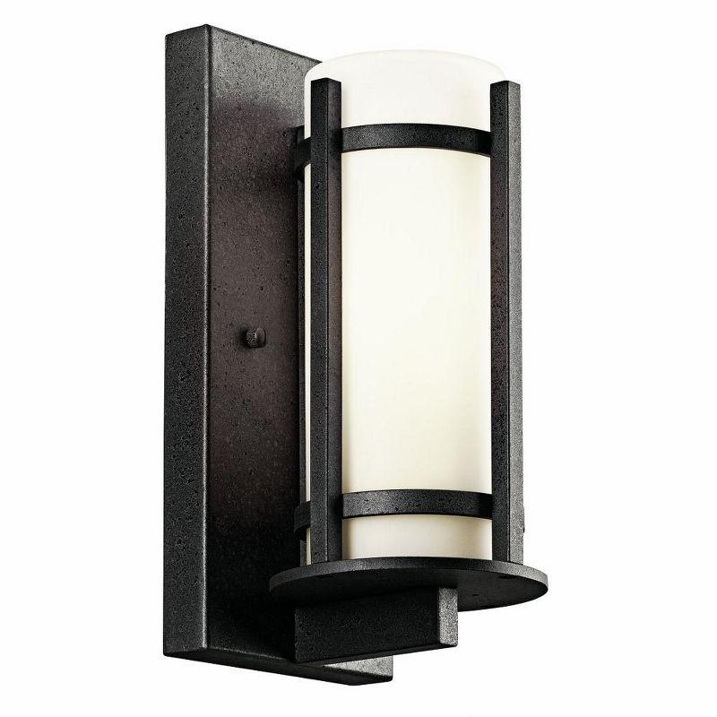 Outdoor Wall Light With Opal Etched Glass - Modern Design For Rustic, Country, And Lodge Décor