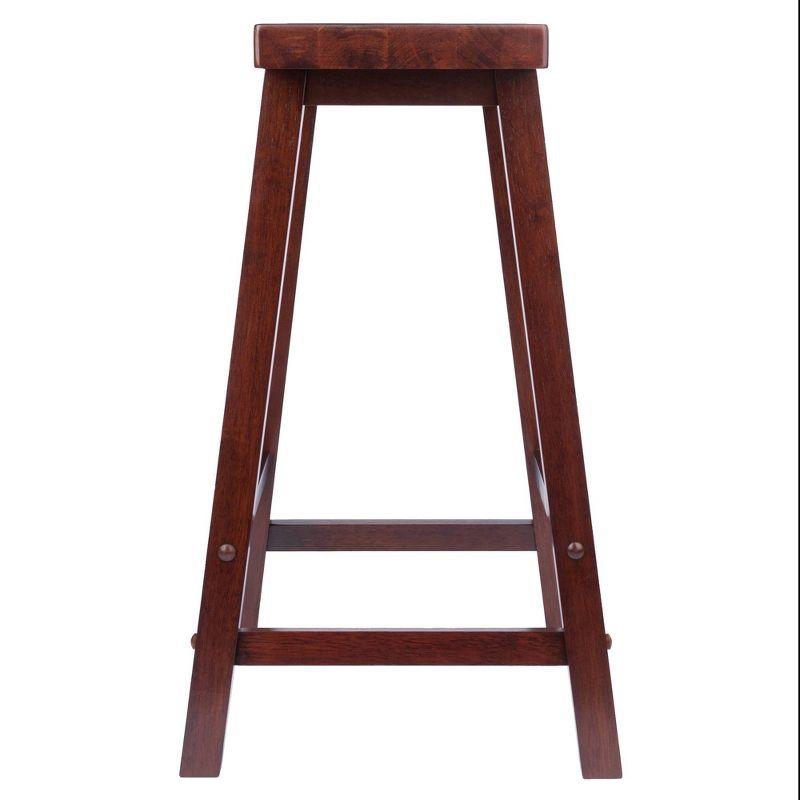 Saddle Seat 24" Counter Height Barstool Hardwood/Walnut - Winsome