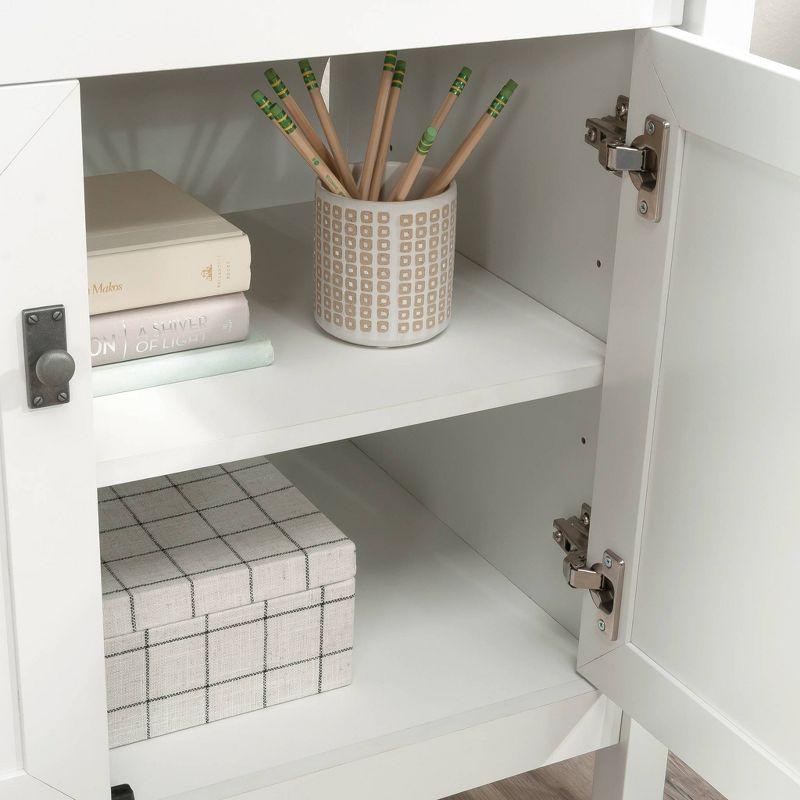 White MDF Office Library Base Cabinet with Adjustable Shelving