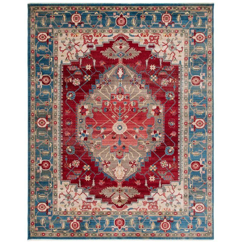 Kashan KSN306 Power Loomed Area Rug - Blue/Red - 8'x10' - Safavieh