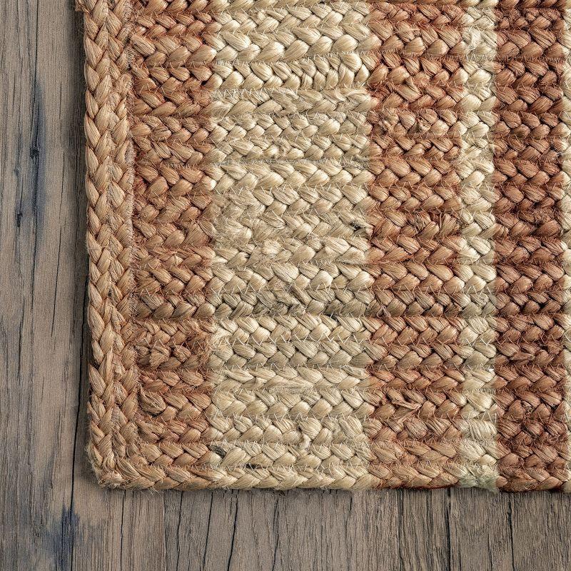 Nuloom Rubi Braided Stripes Jute Indoor Area Rug