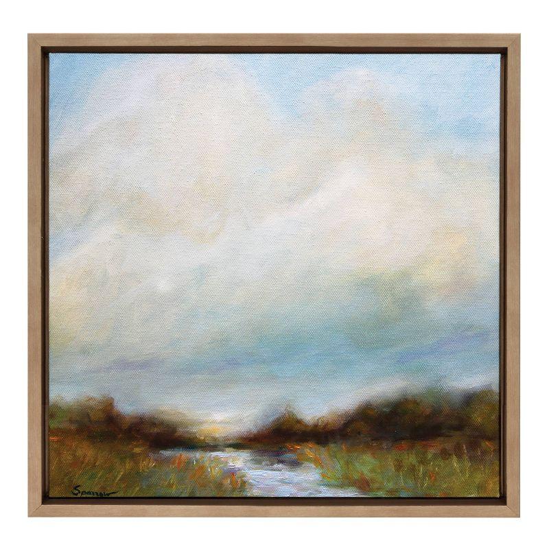 Sylvie Tranquility Framed Canvas by Mary Sparrow - Kate & Laurel All Things Decor