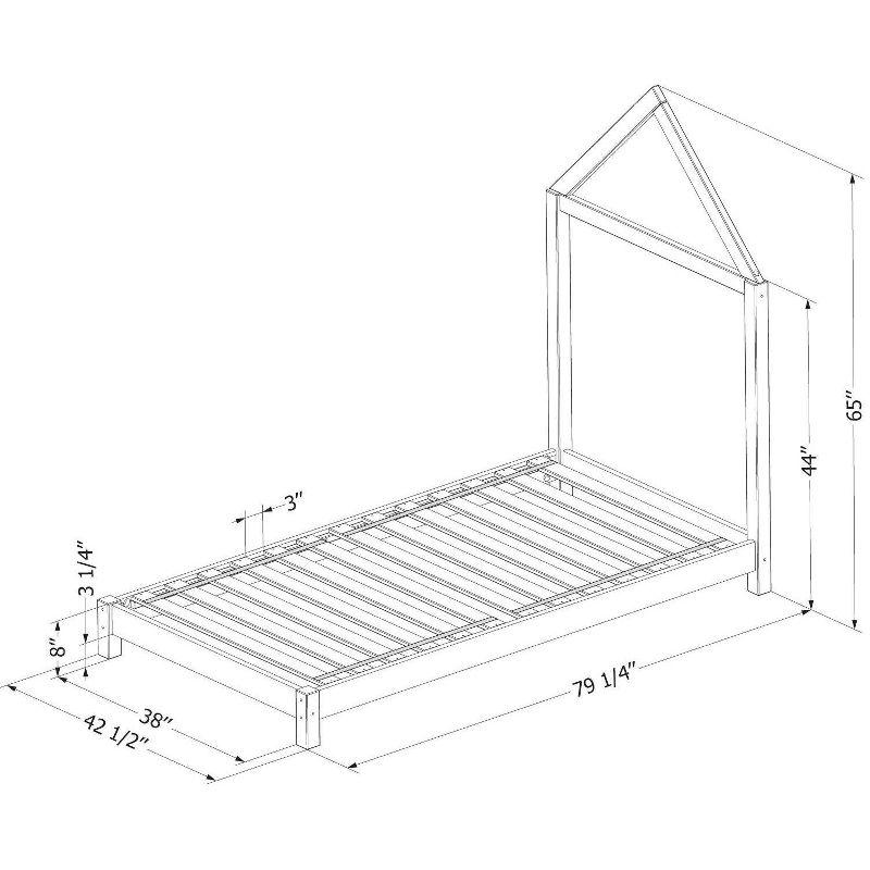 Sweedi Twin Solid Wood Platform Bed