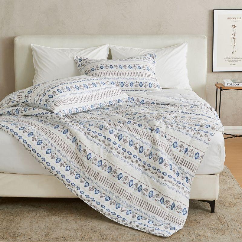 FreshFolds Reversible Microfiber Comforter Set with Shams