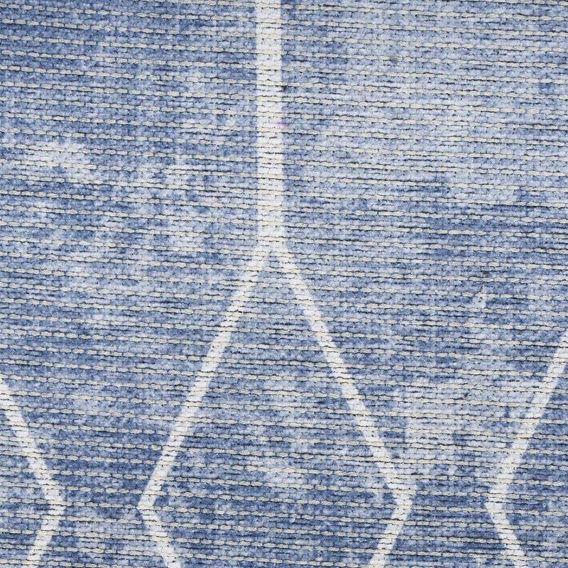 Geometric Machine Washable Polyester/Cotton in Blue