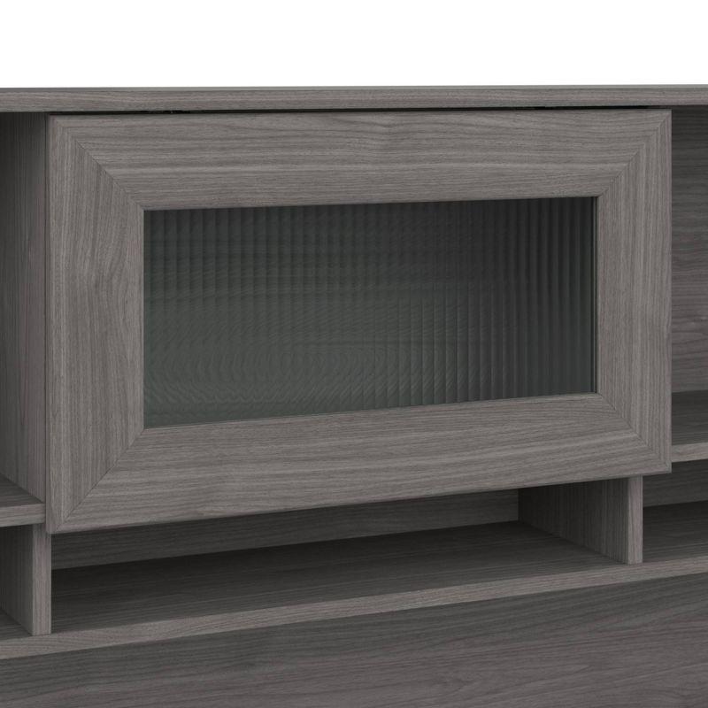 Cabot 60W L Shaped Computer Desk with Hutch Modern Gray - Bush Furniture