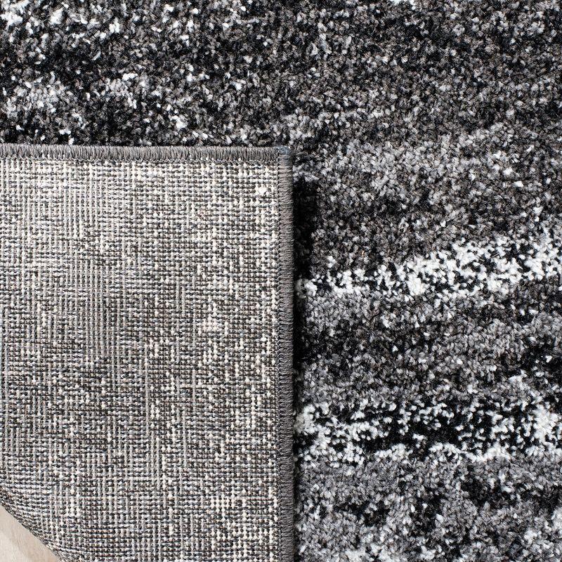 Adirondack ADR112 Machine Made Indoor Area Rug - Silver/Black - 4'x4' - Safavieh