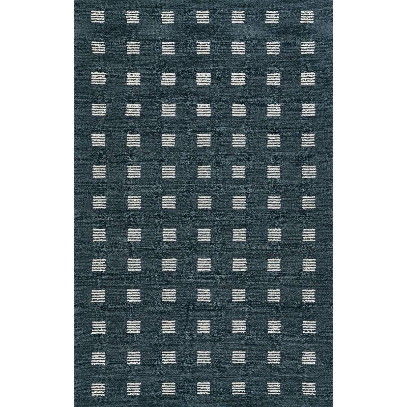 Ebba Hand-Tufted Wool Rug - Blue / 5' x 8'