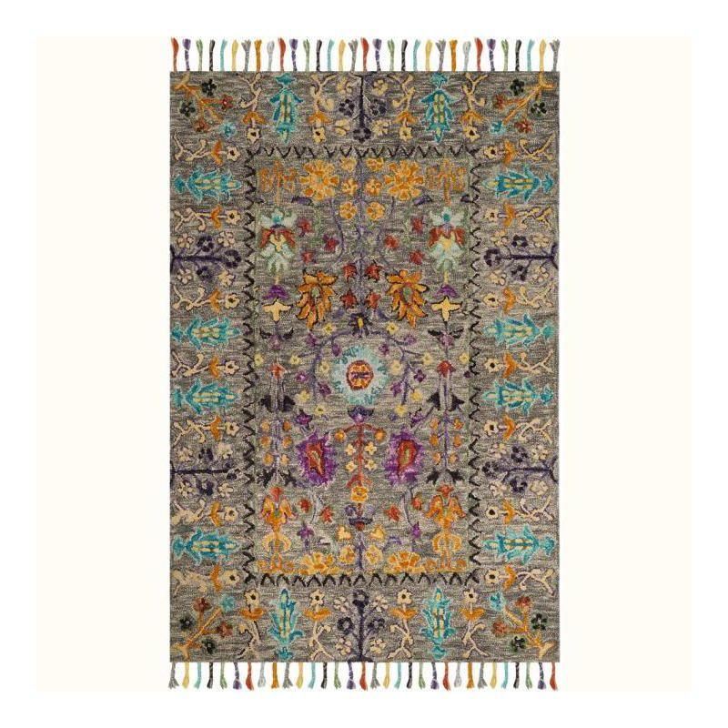 Blossom BLM453 Hand Tufted Indoor Accent Rug - Grey/Multi - 3'x5' - Safavieh