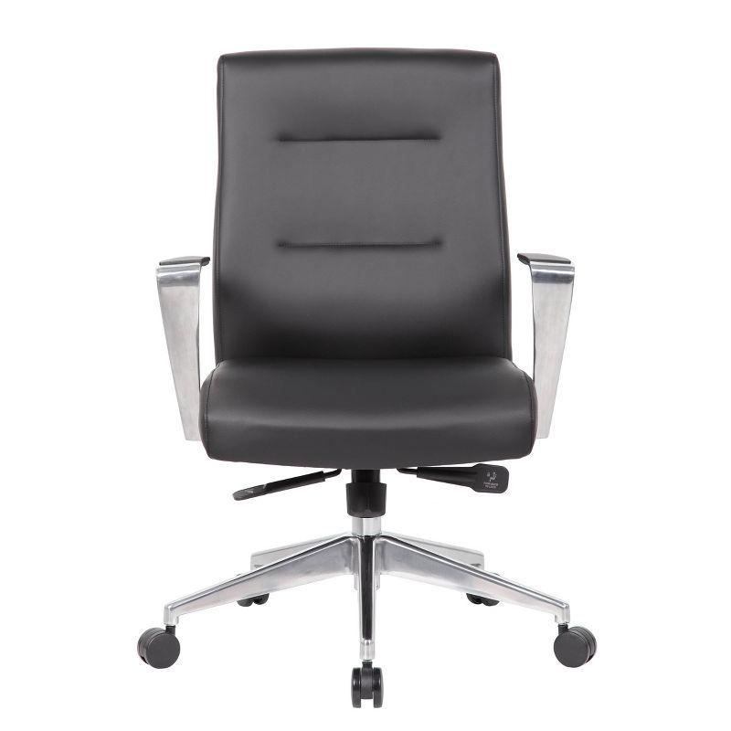 Boss Office Products Conference Chair Black: Ergonomic, Swivel, Lumbar Support, Adjustable Height