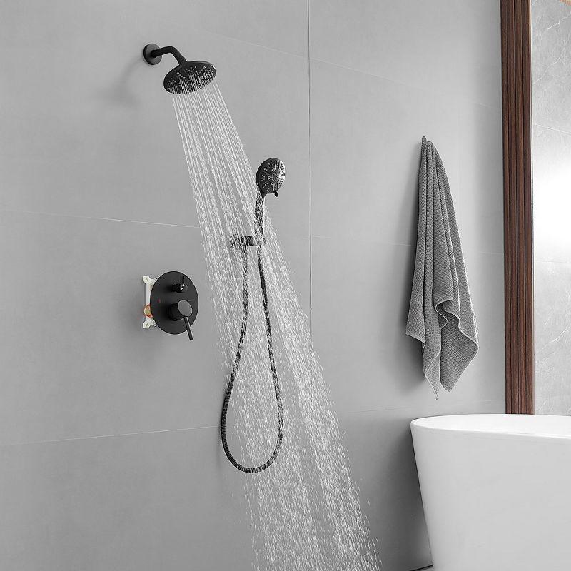 Single Handle 1-Spray Round Rain Shower Faucet 1.8 GPM with Dual Function Pressure Balance Valve