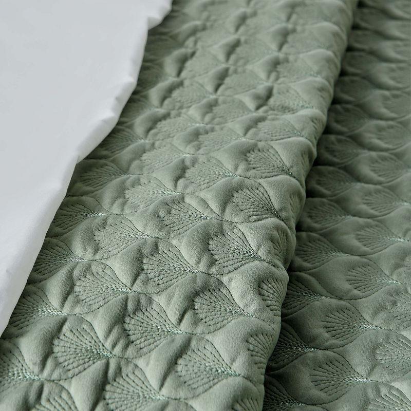 Merano Velvet Full/Queen Quilt Green - Levtex Home