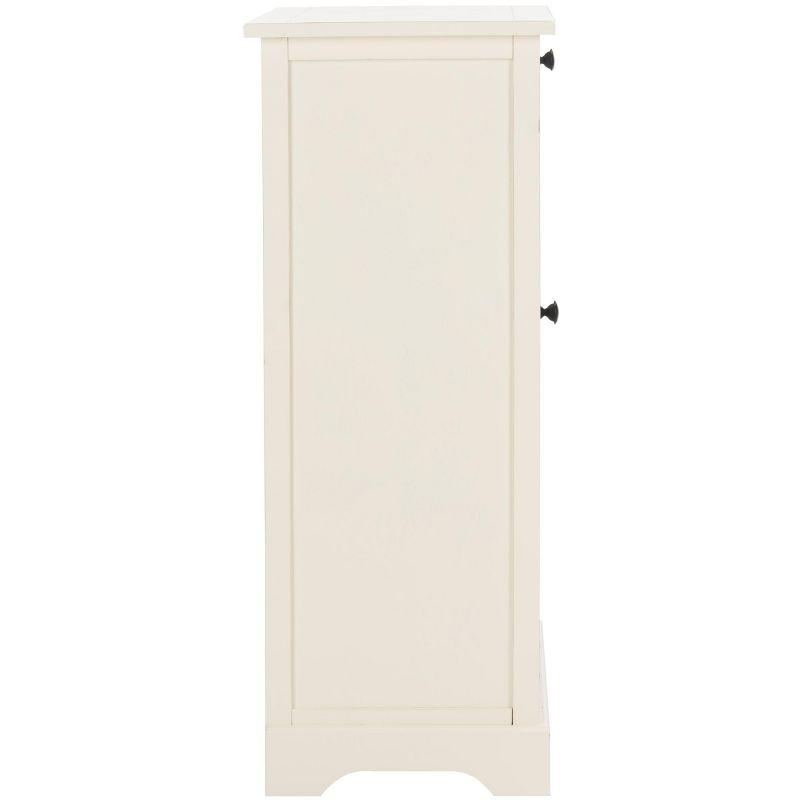 Raven Storage Unit - AMH5703 - Distressed Cream - Safavieh Couture