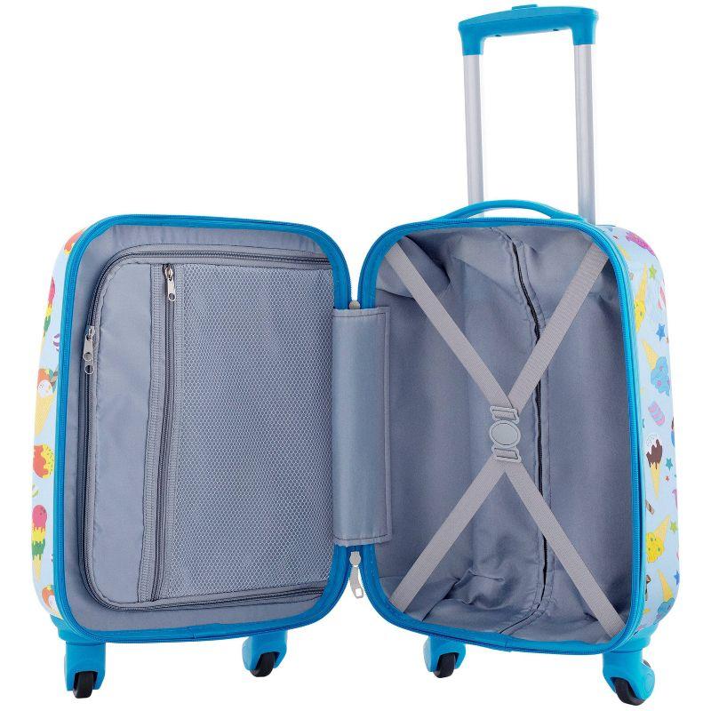 Travelers Club Kids' 5pc Hardside Checked Spinner Luggage Set