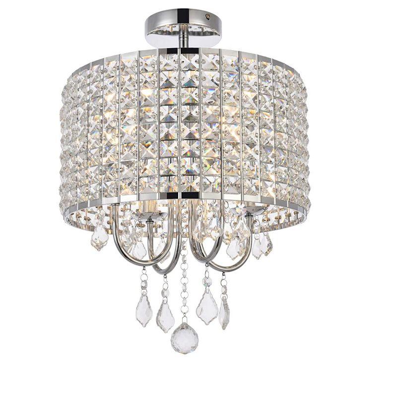 Elegant Lighting Elise 14 inch flush mount in brass