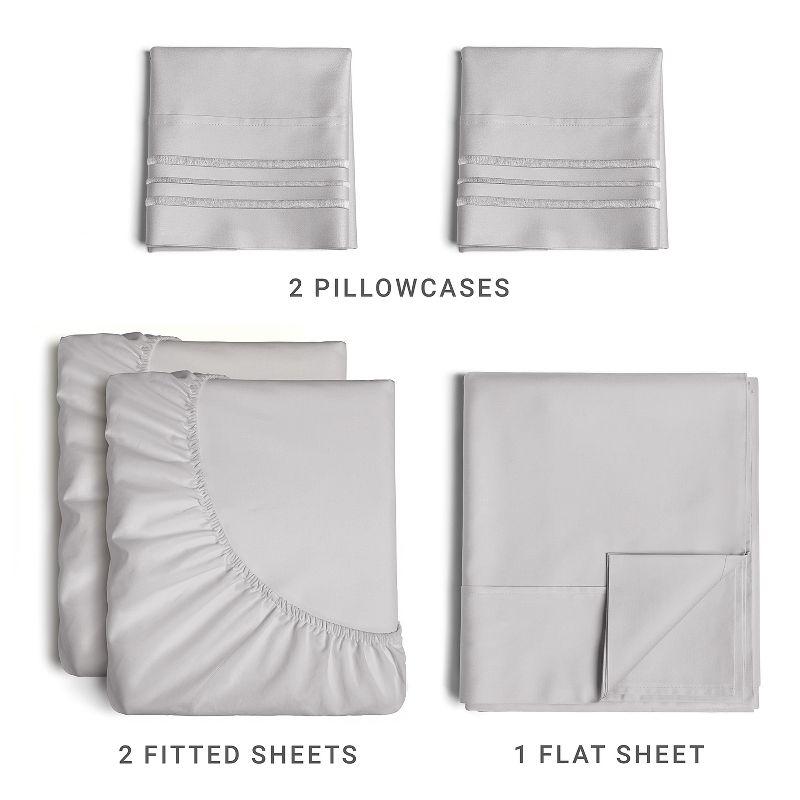 CGK Linens 4 Piece 100% Cotton 400 Thread Count Hotel Quality Bed Sheet Set