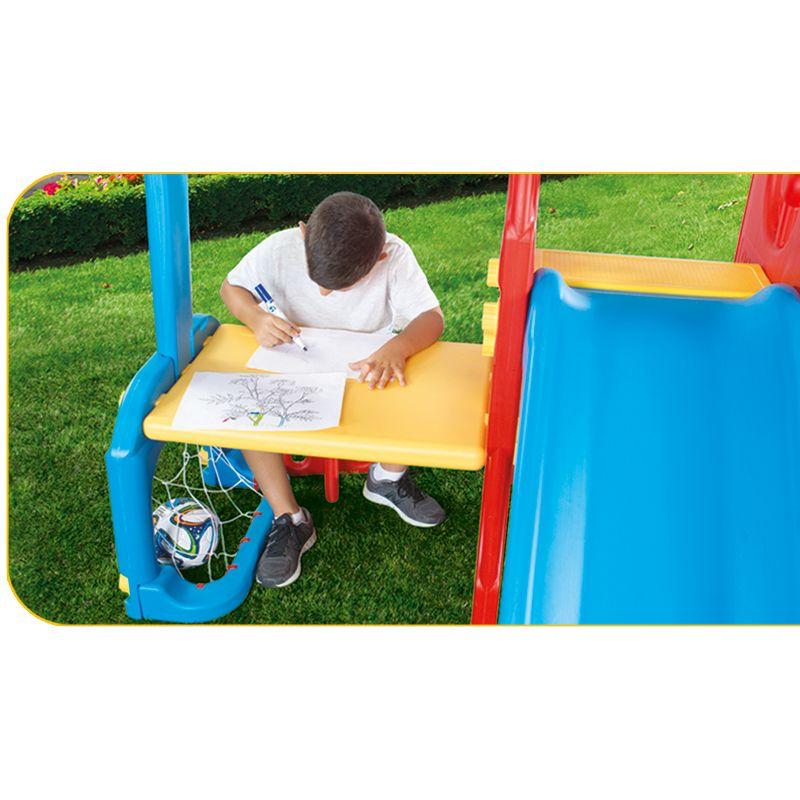 Dolu : 7-in-1 Playground Backyard & Outdoor Toy, Swing, Slide, Basketball Hoop Set, Ages 2+