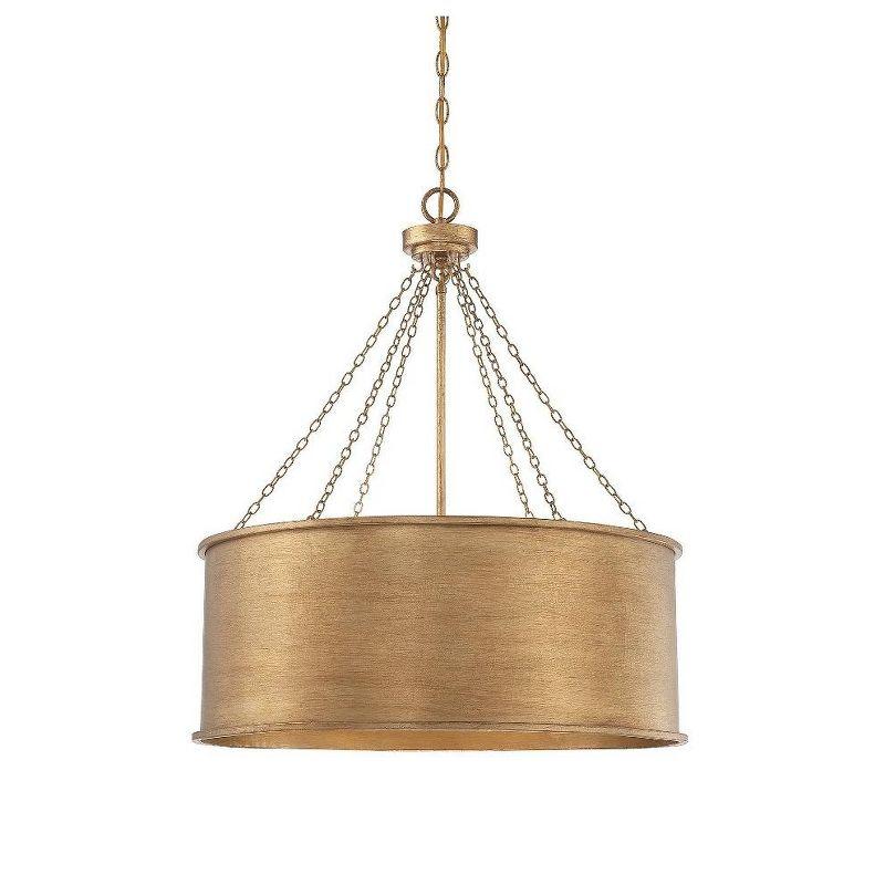 Soho 6 Light Metal Dimmable Drum Chandelier