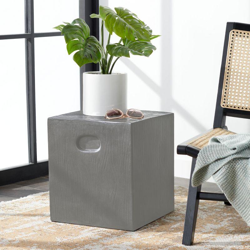 Cube Accent Stool - Indoor/Outdoor - VNN1003 - Gray - Safavieh