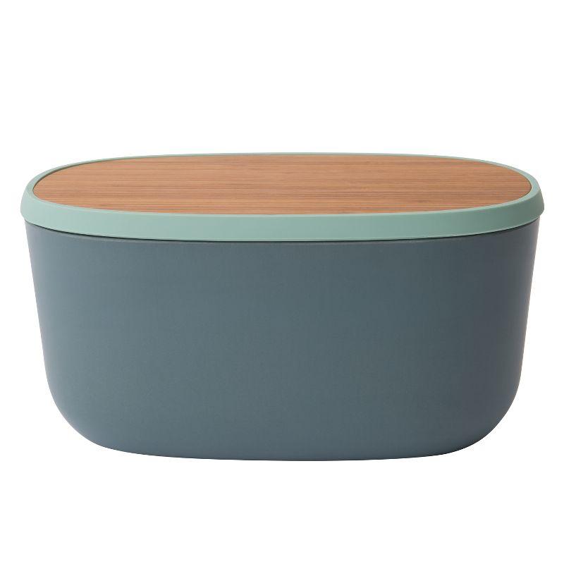 BergHOFF LEO Natural Bamboo Covered Bread Box & Cutting Board 12.5" x 8.5" x 6", Freshly Bread