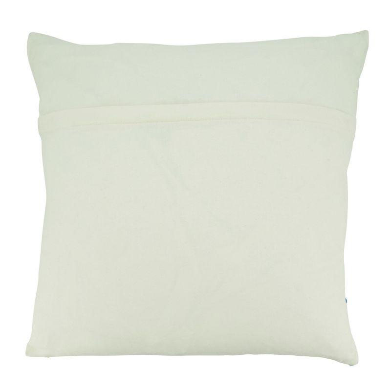Saro Poseidon Collection No Pattern And Not Solid Color Cotton Throw Pillow
