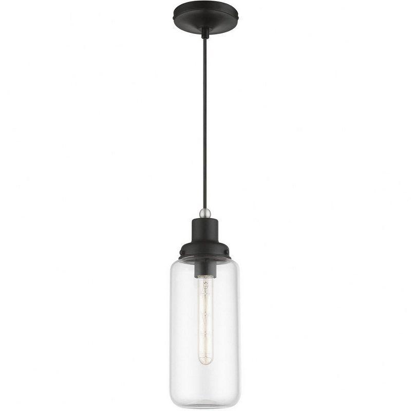 Livex Lighting Oakhurst 1 - Light Pendant in  Black/Brushed Nickel