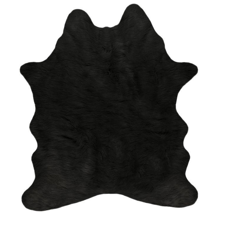 Luxe Classic Faux Hide Rug | Black | 5.25'x7.5'