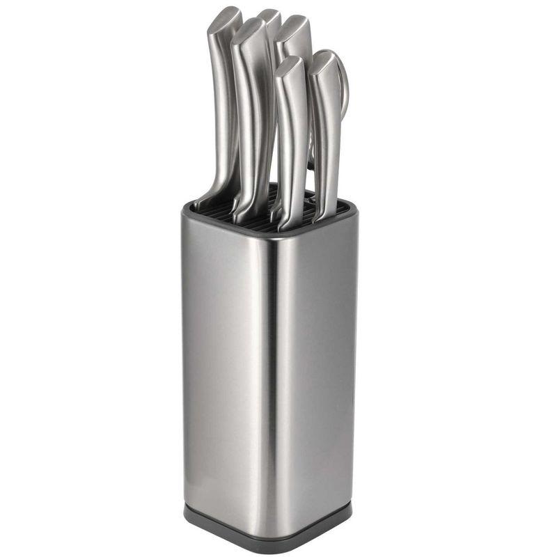 Dura Living® Universal Knife Block Holder with Scissor Slot, Stainless Steel Organizer