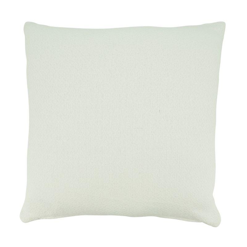 18" Off-White Cotton Cord Appliqué Throw Pillow