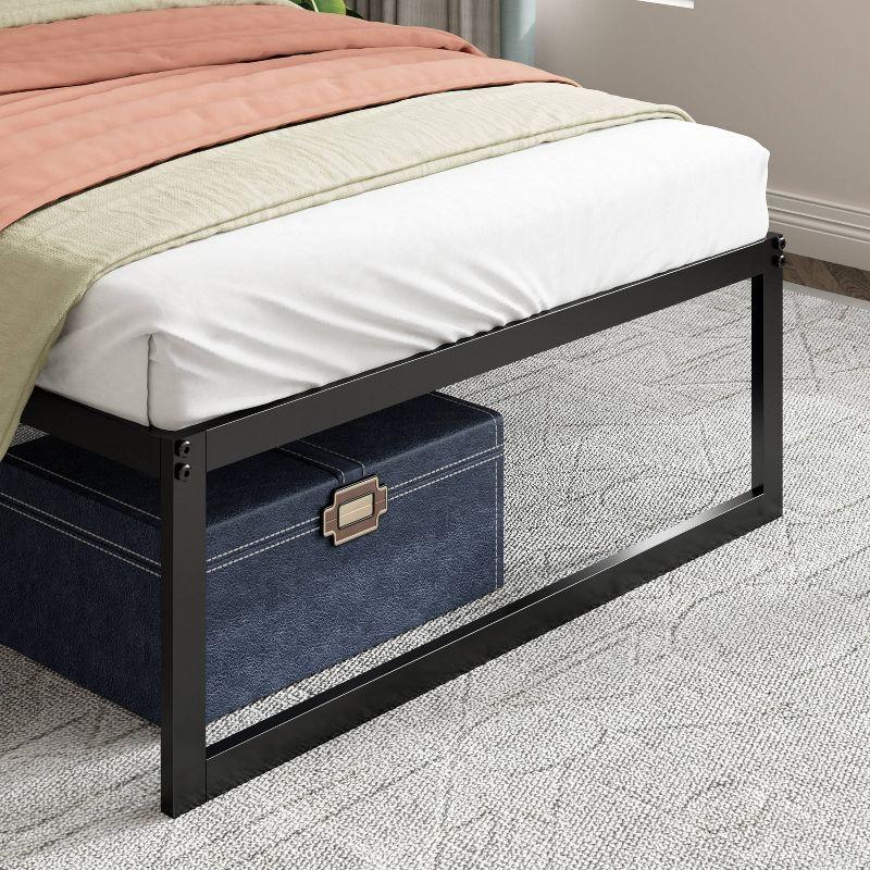 Zinus Twin Abel 14" Metal Platform Bed Frame Black: Steel Construction, No Box Spring Needed, Easy Clean