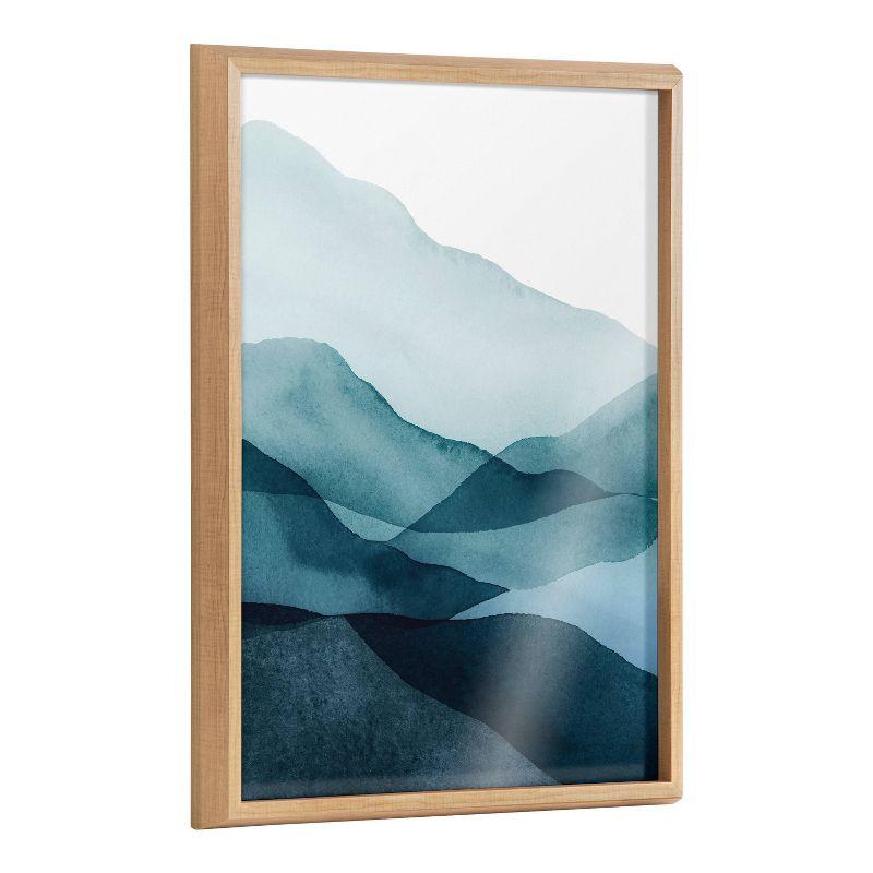 Blue Mountain Range Abstract Landscape Framed Print