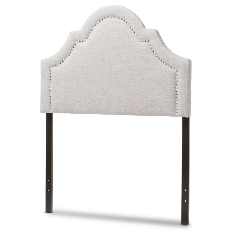 Modern Twin Upholstered Leather Headboard with Nailhead Trim