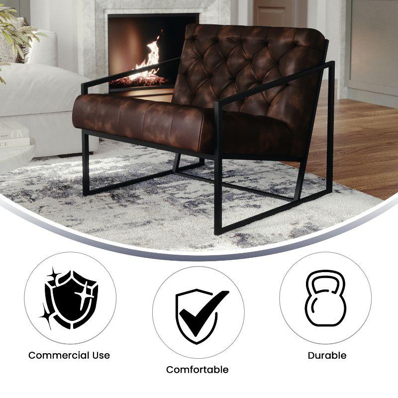 Flash Furniture Hercules Madison Bomber Jacket LeatherSoft Tufted Lounge Chair