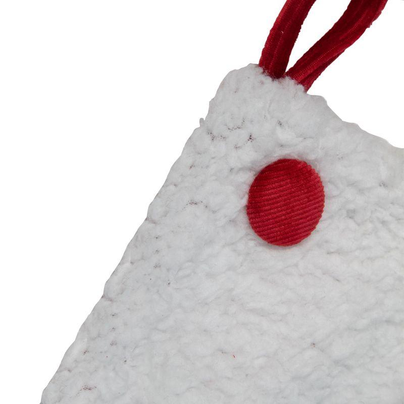 Northlight 20.5-Inch Red and White Velvet Christmas Stocking With Faux Fur