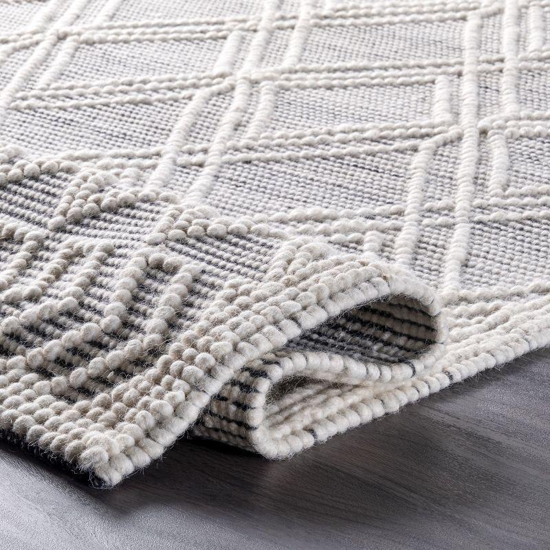 Nuloom Contemporary Trellis Natti Indoor Area Rug, Round 8', Gray
