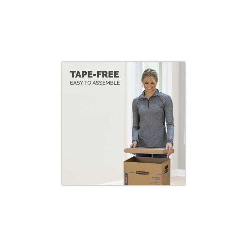 Bankers Box SmoothMove Classic Moving/Storage Boxes, Half Slotted Container (HSC), Small, 12" x 15" x 10", Brown/Blue, 20/Carton