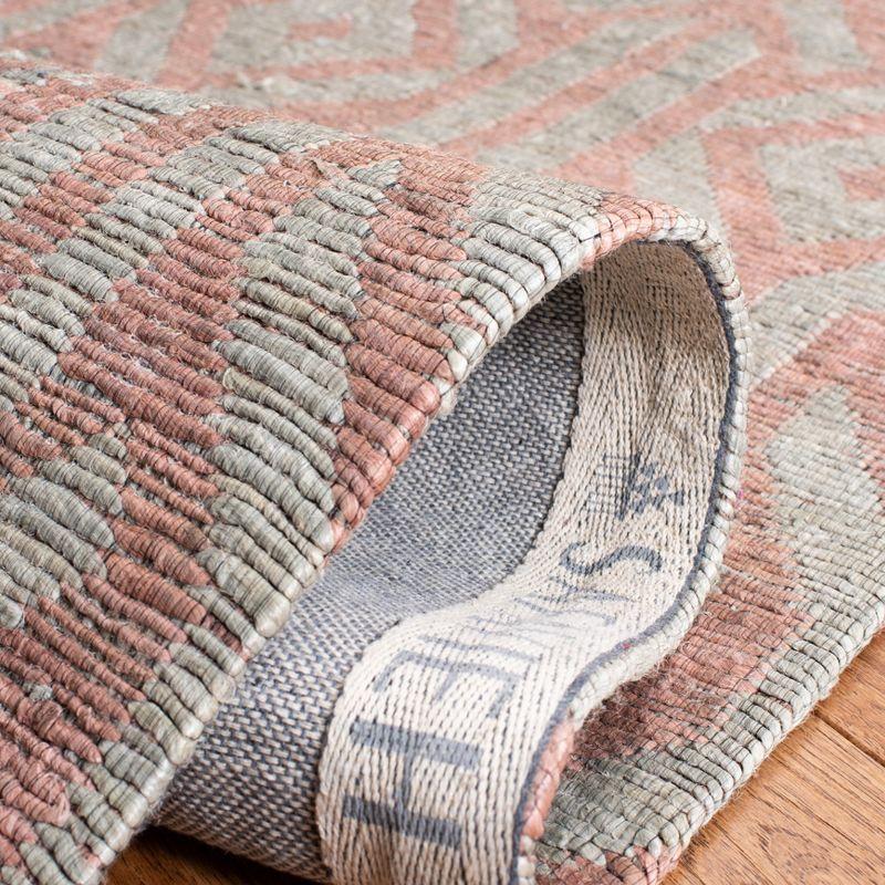 Cape Cod CAP414 Hand Woven Area Rug - Blue/Rust - 6'x6' - Safavieh.