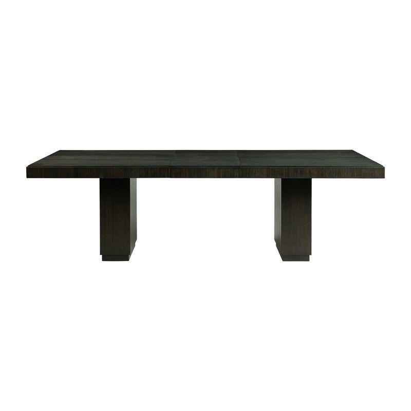 Holden Black Wood Extendable Rectangular Dining Table with 20" Leaf