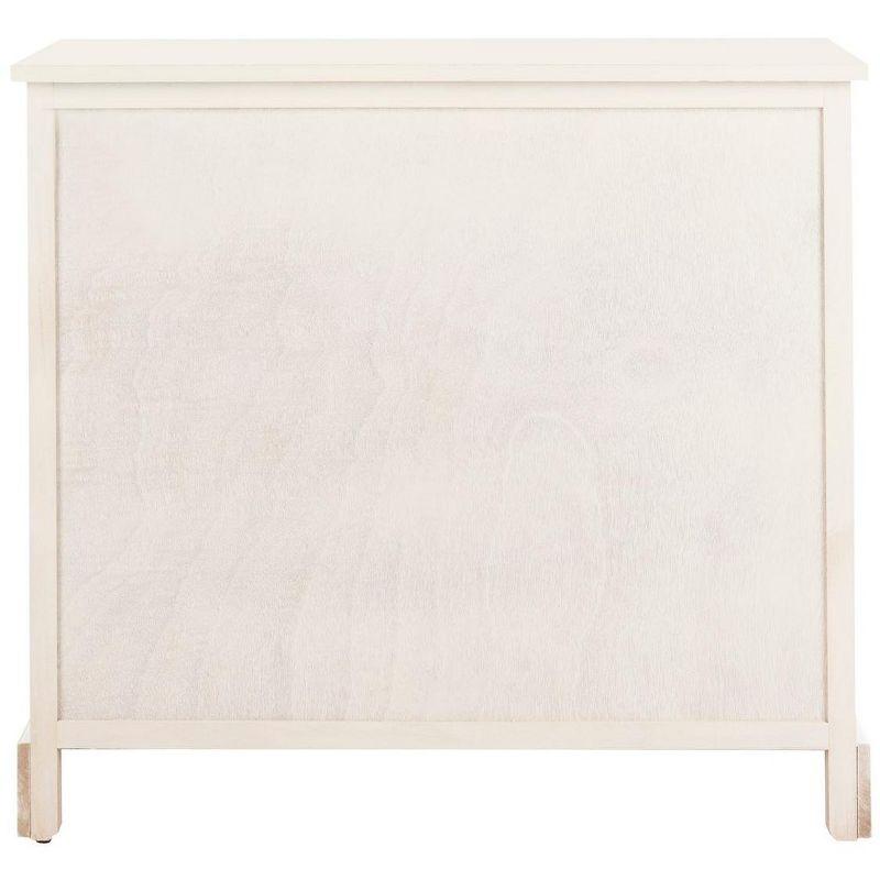 Herman Storage Unit with Wicker Baskets - Distressed Cream - Safavieh.