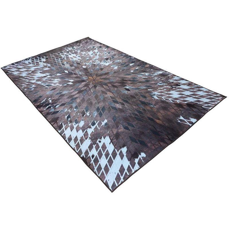 Supernova Eruption 4' x 6' Multicolor Faux Cowhide Area Rug