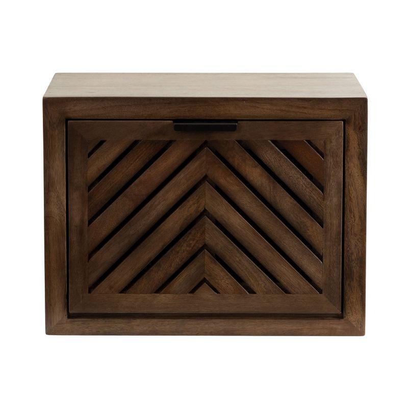 Kate and Laurel Mezzeta Floating Side Table, 16x10x12, Natural