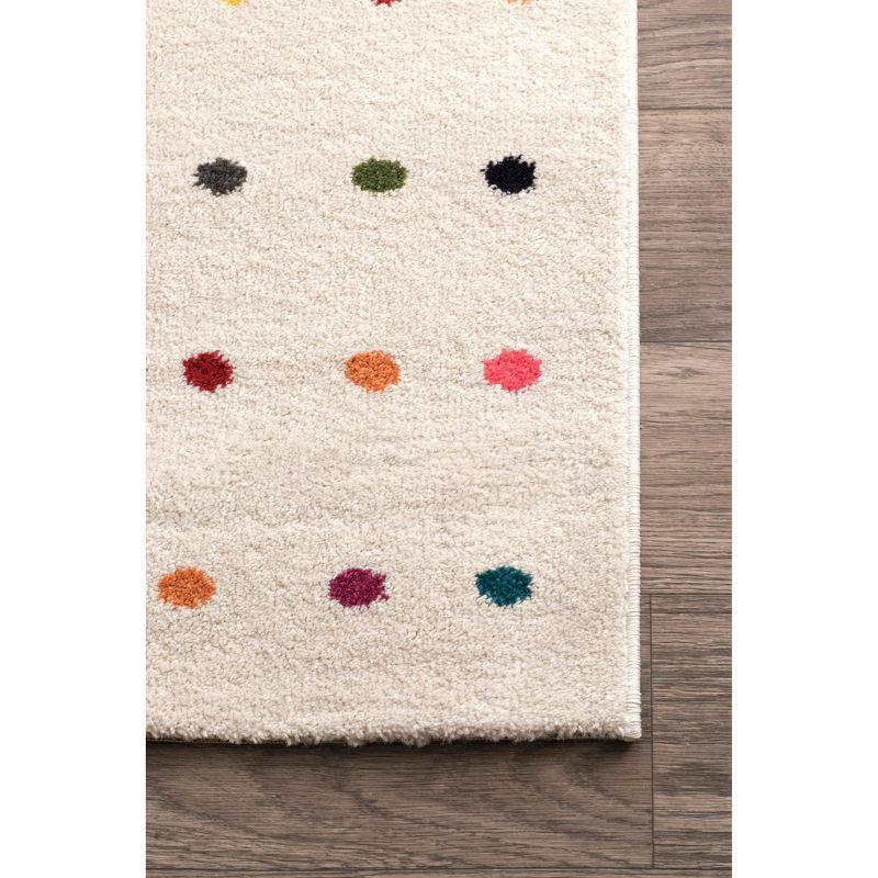 Nuloom Dorie Polka Dot 7x9 Indoor Area Rug for Living Room Bedroom Dining Room Kitchen, Multicolor/Ivory