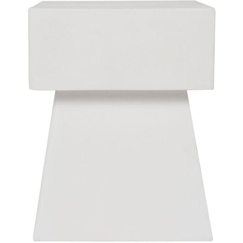 Zen Indoor/Outdoor Mushroom Modern Concrete 181 Inch H Indoor/Outdoor Accent Table - Ivory - Safavieh