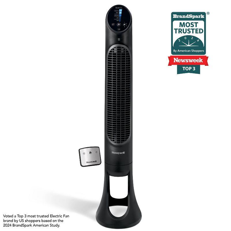 Honeywell QuietSet 8-Speed Oscillating Tower Fan Black HYF290B: Programmable Timer, Quiet Operation, ETL Listed