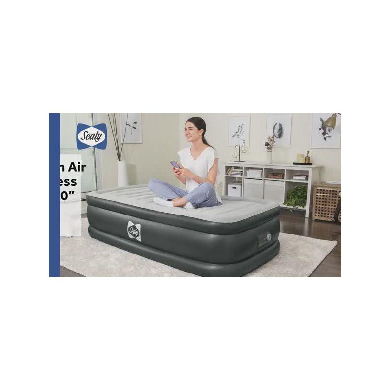 Bestway Sealy Tritech Inflatable Air Mattress Bed Queen 20" with Built-In AC Pump & Bag