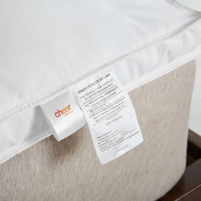 Cheer Collection Luxury Down Alternative Mattress Topper with Anchor Bands (Full)